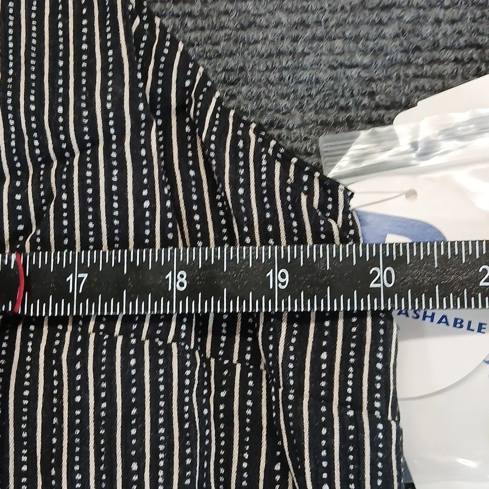 New Pendleton Black & White Striped Reversible Sleeveless Tank Sz L. - Picture 5 of 11